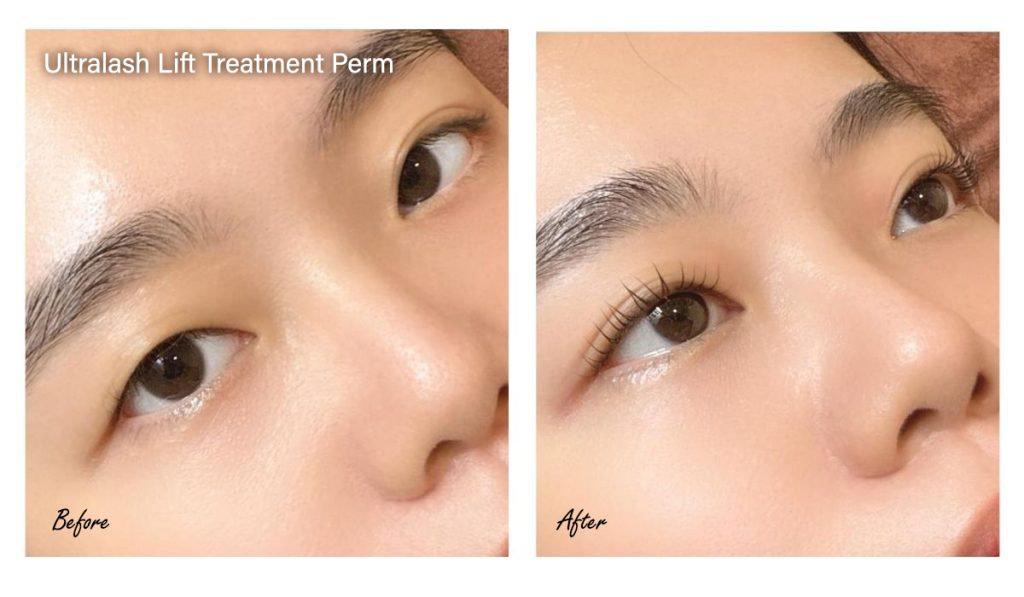 Ultralash lift treatment perm before and after